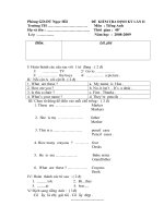 ĐỀ  KIỂM TRA ĐỊNH KỲ