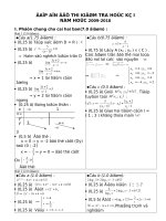 Toán_12 HKI_Đáp án Lê Quý Đôn