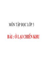 Tập đọc lớp 3 - ở lại chiến khu
