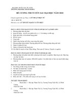 ĐỀ CƯƠNG THI TUYỂN SAU ĐẠI HỌC NĂM 2010