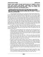 Nhận xét kiến nghị nhằm hoàn thiện công tác kế toán tập hợp  chi phí và tính giá thành kinh doanh buồng  ngủ ở công ty khách  sạn du lịch kim Liên