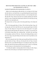 MỘT SỐ GIẢI PHÁP NHẰM NÂNG CAO CÔNG TÁC TIÊU THỤ VÀ HIỆU QUẢ KINH DOANH CỦA CÔNG TY