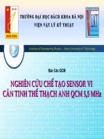 Báo cáo Đề tài Vi cân tinh thể Thạch anh QCM