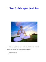 Top 6 cách ngừa bệnh hen