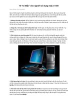 15 ''''''''bi quyet'''''''' cho nguoi su dung may vi tinh