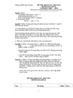 Đề kiểm tra toán 11 HKI