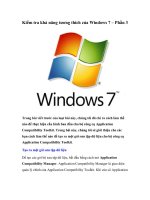 Kiểm tra khả năng tương thích của Windows 7 – Phần 3