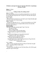 đề thi và đáp án học kì 1 ngữ văn 9