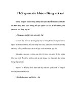 Thói quen sức khỏe - Đúng mà sai