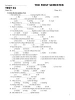 Tuyển chọn các đề KT A9 HKI- có đáp án