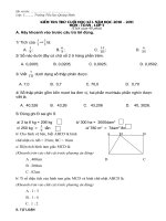 De kt thu mon Toan 5 cuoi ki 1 2010 - 2011