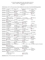 Đề thi TNTHPT mônTA năm 2010 và đáp án
