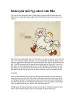 TUỔI  NGỌ NĂM CANH DẦN