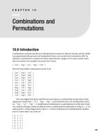Combinations and permutations