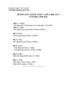 HƯỚNG DẪN CHẤM MÔN TOÁN GIỮA HKI