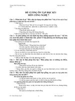 ĐỀ CƯƠNG ÔN TẬP HỌC KÌ I