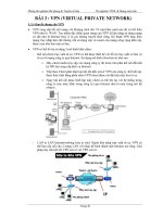 Thí nghiệm TTDL & Mạng máy tính - Bài 3: VPN (VIRTUAL PRIVATE NETWORK)