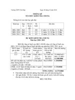 THỐNG KÊ & dự trụ kp TỔ CHỨC KIỂM TRA CHUNG