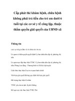 Cấp phát thẻ khám bệnh, chữa bệnh không phải trả tiền cho trẻ em dưới 6 tuổi tại các cơ sở y tế công lập, thuộc thẩm quyền giải quyết của UBND xã