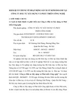 KHÁI QUÁT CHUNG VỀ HOẠT ĐỘNG SẢN XUẤT KINH DOANH TẠI CÔNG TY ĐẦU TƯ XÂY DỰNG VÀ PHÁT TRIỂN CÔNG NGHỆ