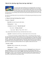 TRÒ CHƠI TRONG DẠY TOÁN 3