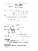 De thi DK lan 2 mon Toan lop 1