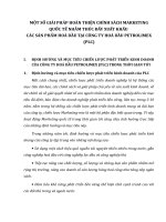 MỘT SỐ GIẢI PHÁP HOÀN THIỆN CHÍNH SÁCH MARKETING QUỐC TẾ NHẰM THÚC ĐẨY XUẤT KHẨU