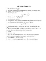 Đề thi KSCL học kì I