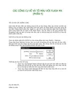 Các công cụ vẽ và tô màu với Flash MX phần 4