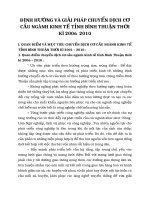 ĐỊNH HƯỚNG VÀ GIẢI PHÁP CHUYỂN DỊCH CƠ CẤU NGÀNH KINH TẾ TỈNH BÌNH THUẬN THỜI KÌ 2006  2010