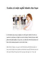 Luôn có một nghề dành cho bạn