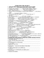 Bài tập cho tiếng anh lớp 9