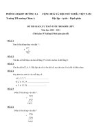 Đề giao lưu toán tuổi thơ lớp 3 năm 2010 trường Tiểu học Mường Chùm A