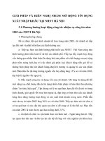 GIẢI PHÁP VÀ KIẾN NGHỊ NHẰM MỞ RỘNG TÍN DỤNG XUẤT NHẬP KHẨU TẠI NHNT HÀ NỘI