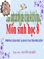 Giáo án sinh 8 hội giảng cấp tỉnh Hà Nam
