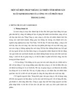 MỘT SỐ BIỆN PHÁP NHẰM CẢI THIỆN TÌNH HÌNH SẢN XUẤT KINH DOANH CỦA CÔNG TY CỔ PHẦN MAY THĂNG LONG