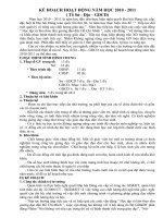 KH năm học 2010 - 2011