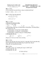 Đề KT HK2 môn toán 7(năm học 2010-2011)