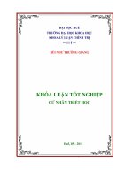 Khóa luận tốt nghiệp triết lý trồng người của hồ chí minh với sự nghiệp xây dựng con người mới hiện nay ở huyện hải lăng, tỉnh quảng trị 