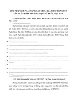 GIẢI PHÁP GÓP PHẦN NÂNG CAO  HIỆU QUẢ HOẠT ĐỘNG CỦA CÁC NGÂN HÀNG THƯƠNG MẠI NHÀ NƯỚC VIỆT NAM