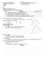 Đề-Đáp án HH (đê2)- năm 2010 -tiết25