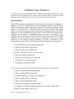 Checkpoints. Types. Worksheet A