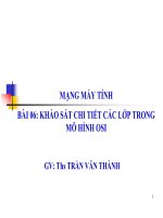 MẠNG MÁY TÍNH BÀI 06: KHẢO SÁT CHI TIẾT CÁC LỚP TRONG MÔ HÌNH OSI