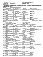 ĐỀ KTRA 1 TIẾT LẦN 2- LỚP 12- 2010