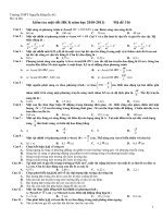 Kiểm tra 1 tiết HKI lớp 12 CB