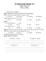 Đề KT kì i .Toán 4