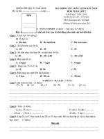 De khao sat chat luong dau nam Toan lop 2(09-10)