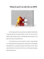 Những bí quyết của một siêu sao HRM