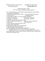 đề thi học kì I Sinh 7