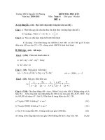 Đề mẫu thi HKI Toán 7 số 12